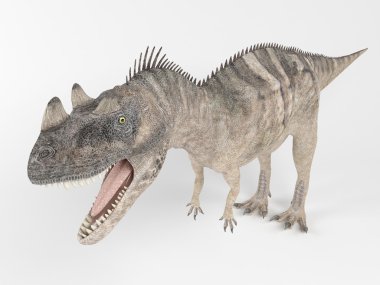 bir dinozor bir beyaz sahne içinde 3D render