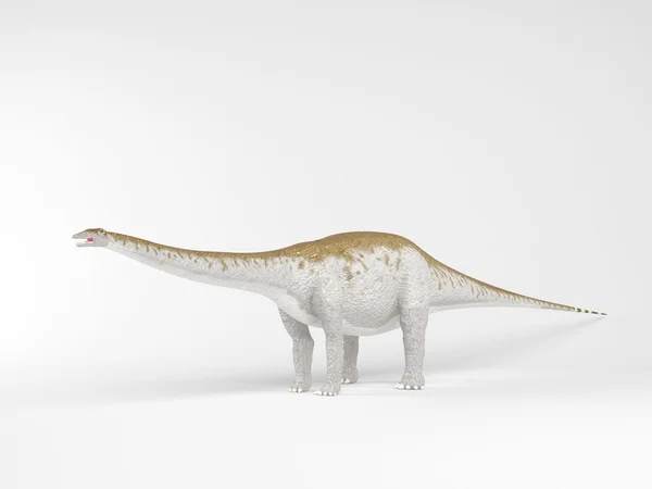 Renderização 3d de um dinossauro dentro de um estágio branco — Fotografia de Stock