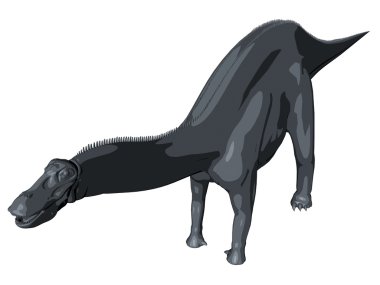 3D çizim render bir dinozor