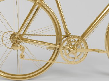 beyaz izole altın 3d nesne