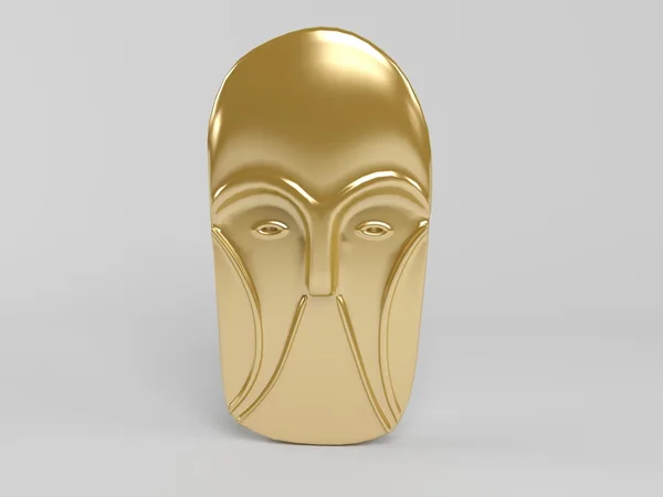 3d maschera d'oro — Foto Stock