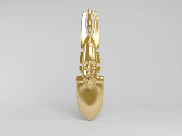 3D altın heykel — Stok fotoğraf