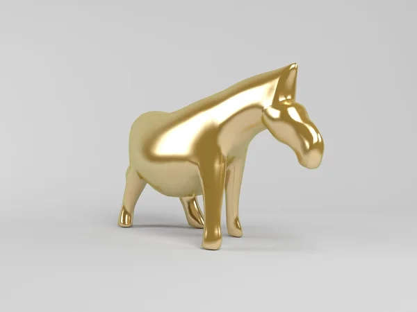3d animal dourado — Fotografia de Stock