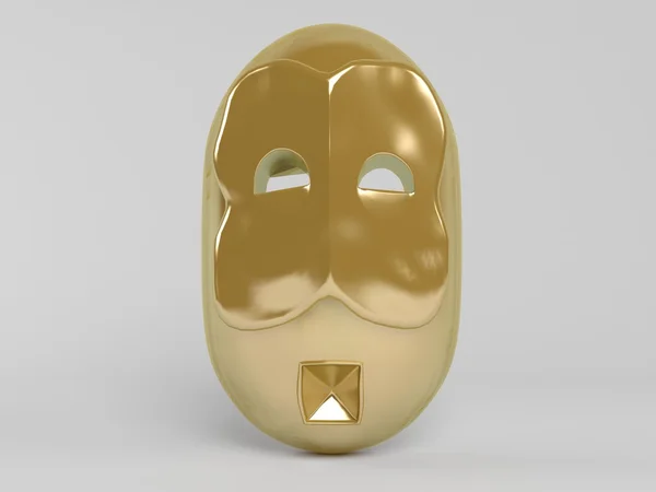 3d maschera d'oro — Foto Stock