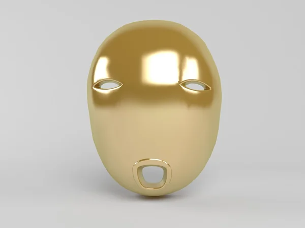 3D goldene Maske — Stockfoto