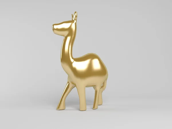 3d animal dourado — Fotografia de Stock