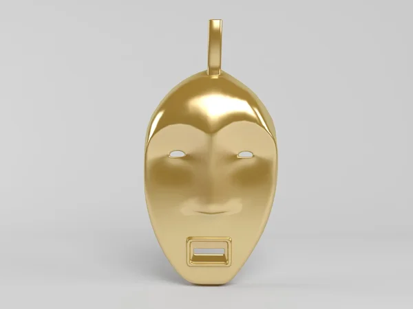 3d maschera d'oro — Foto Stock