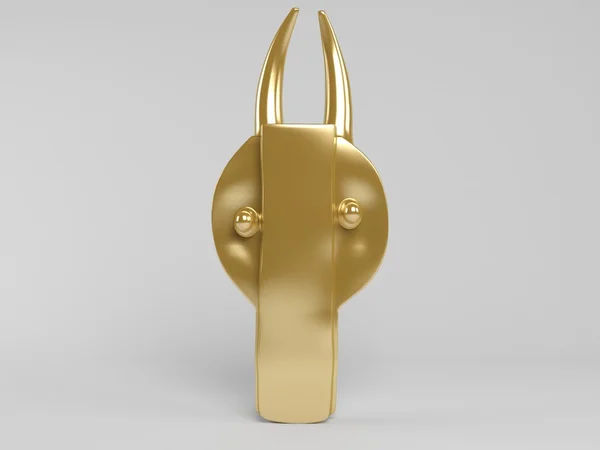 3d máscara dourada — Fotografia de Stock