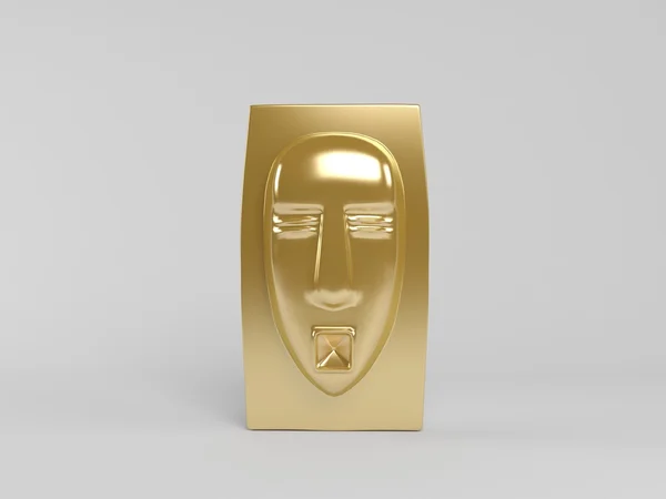 3d maschera d'oro — Foto Stock