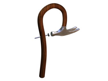 bükümlü çekiç 3D render