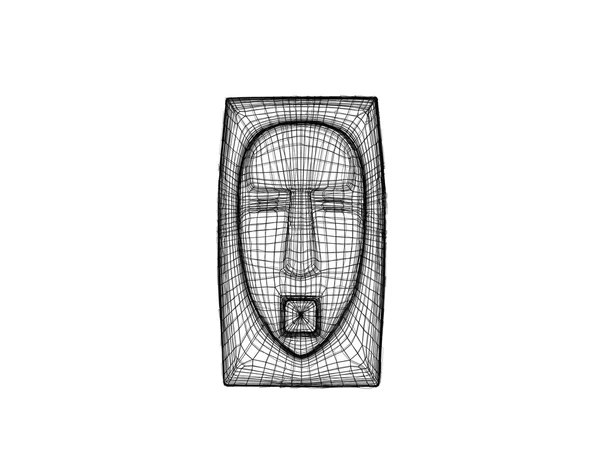 3d máscara wireframe — Fotografia de Stock