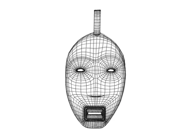 3d máscara wireframe — Fotografia de Stock