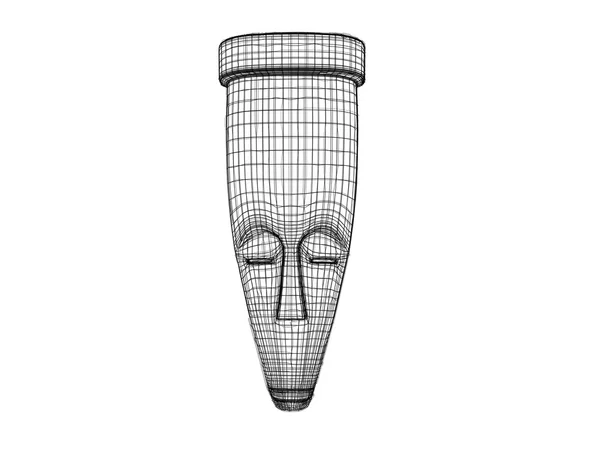 3d mask wireframe — Stock Photo, Image
