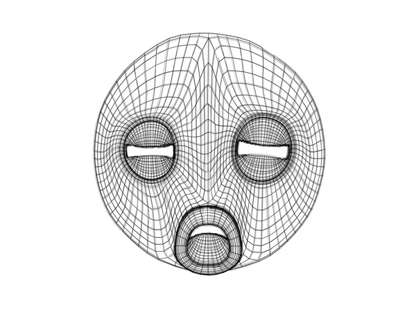 3d máscara wireframe — Fotografia de Stock