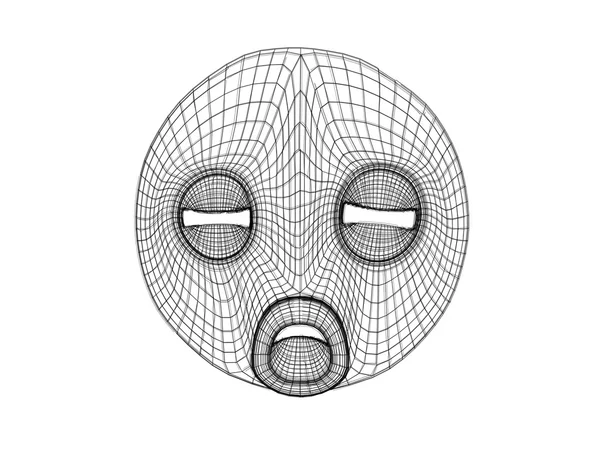 3D mask trådram — Stockfoto