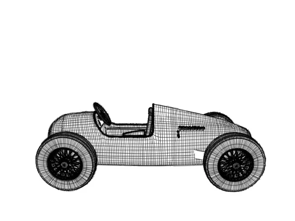 Model szkieletowy 3D zabawka samochód — Zdjęcie stockowe