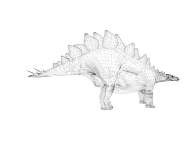 3D tel kafes dinozor