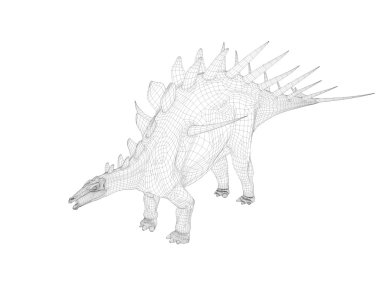 3D tel kafes dinozor