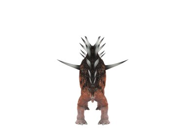 bir dinozor bir beyaz sahne içinde 3D render