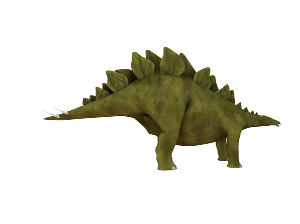 3D renderizado de un dinosaurio dentro de un escenario blanco —  Fotos de Stock