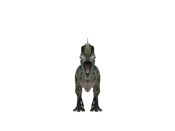 3d rendu d'un dinosaure à l'intérieur d'un étage blanc — Photo
