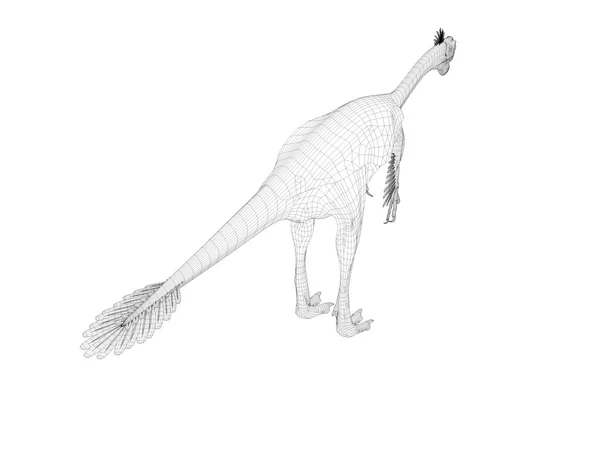 Dinossauro wireframe 3d — Fotografia de Stock