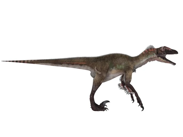 3D render dinozaura wewnątrz biały etap — Zdjęcie stockowe