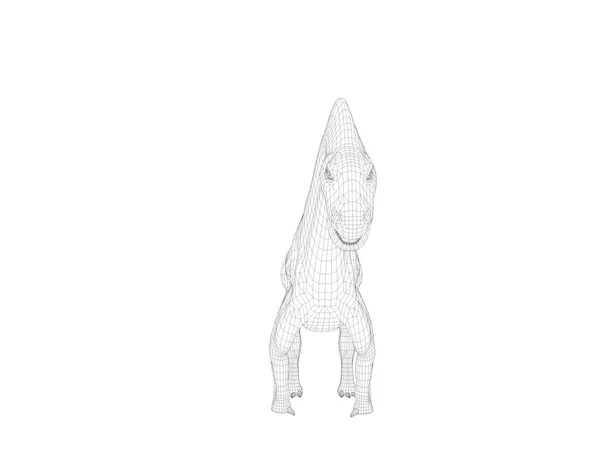 3D tel kafes dinozor — Stok fotoğraf