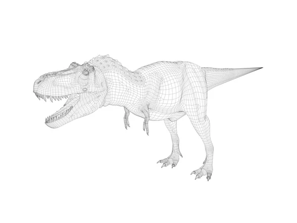 Dinosaure 3d wireframe — Photo