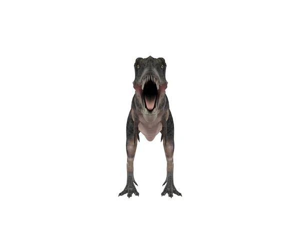 ホワイト ステージ内の恐竜の 3 d レンダリング — ストック写真