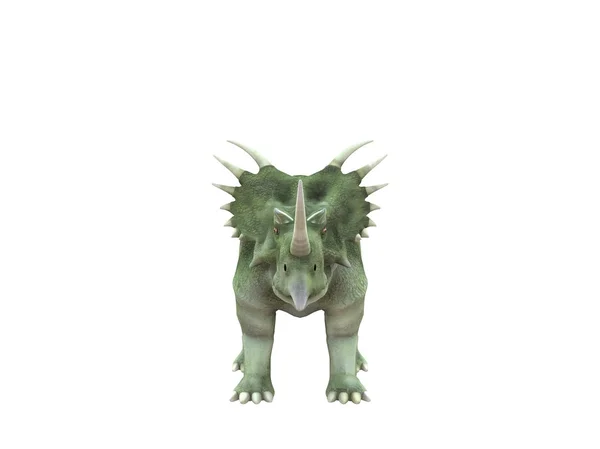3D render dinozaura wewnątrz biały etap — Zdjęcie stockowe