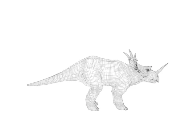 Dinosauro wireframe 3d — Foto Stock