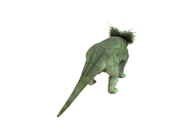 3D render egy dinoszaurusz, belsejében egy fehér színpad — Stock Fotó