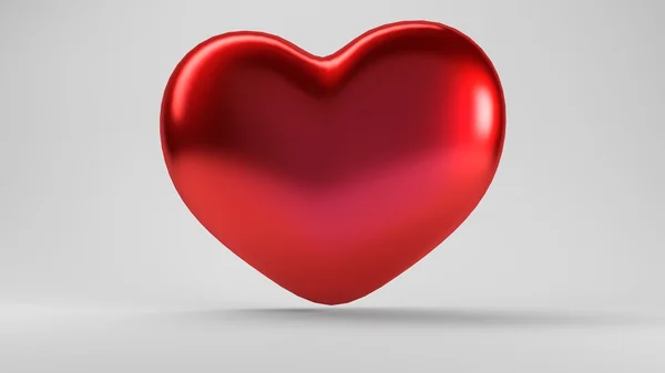 Red 3d Shiny heart — Zdjęcie stockowe