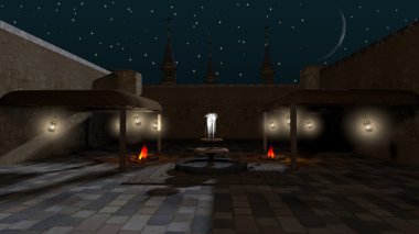 Old Arabian 3d scene