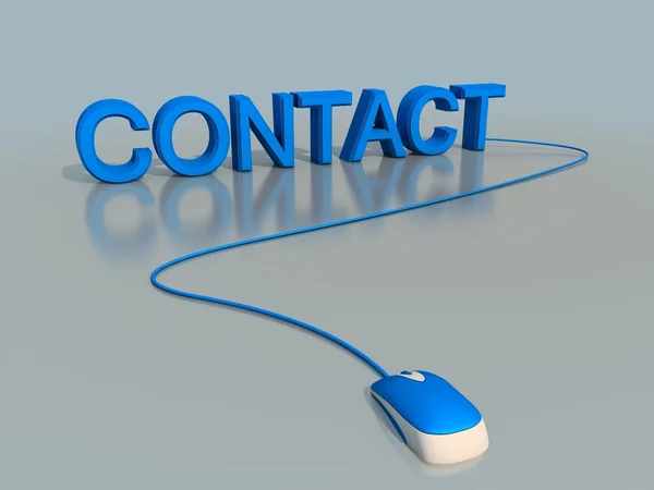 Contact 3d text — Stock Photo, Image