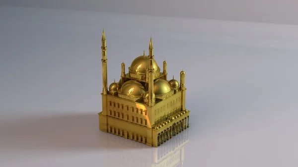 Golden 3D object (mosque) — Stock Photo, Image