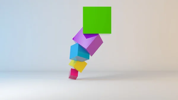 Colorful cubes 3D i — Zdjęcie stockowe