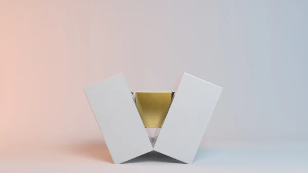 Concepto de cubo 3D renacido — Foto de Stock