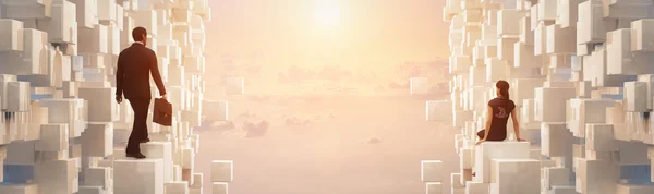 3D işadamı ve rüya kadın