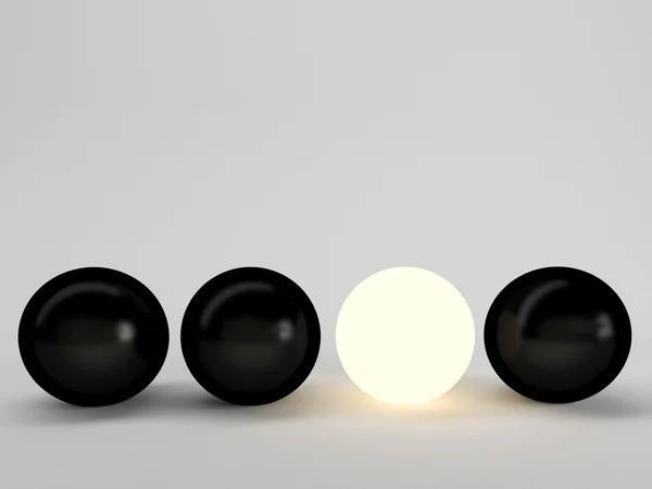 Świetlistej kuli. Innowacji koncepcja. 3D — Zdjęcie stockowe