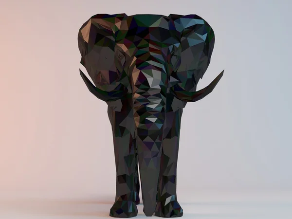 3D zwierząt low poly — Zdjęcie stockowe