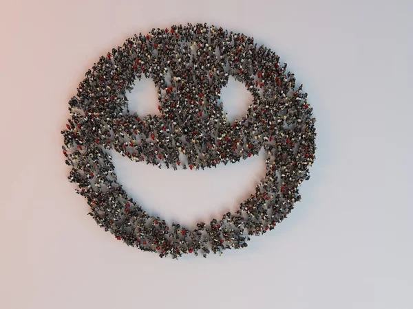 Люди в виде абстрактного символа бизнеса счастливы — стоковое фото