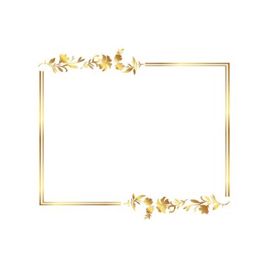 golden frame Golden warm gold border frame free vector illustration