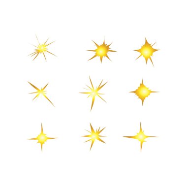 altın parıldayan yıldız koleksiyonu