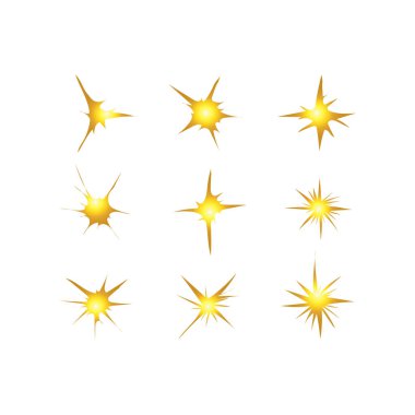 altın parıldayan yıldız koleksiyonu