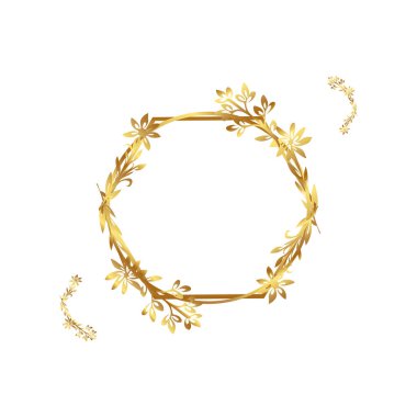 Çiçekler altıgen çember seti