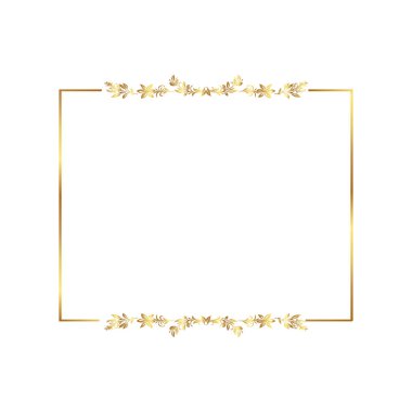 Altın Çerçeve Altın Sınır Sıcak Renk Çerçevesi