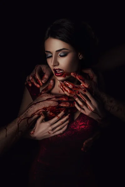 Sexig tjej vampyr — Stockfoto