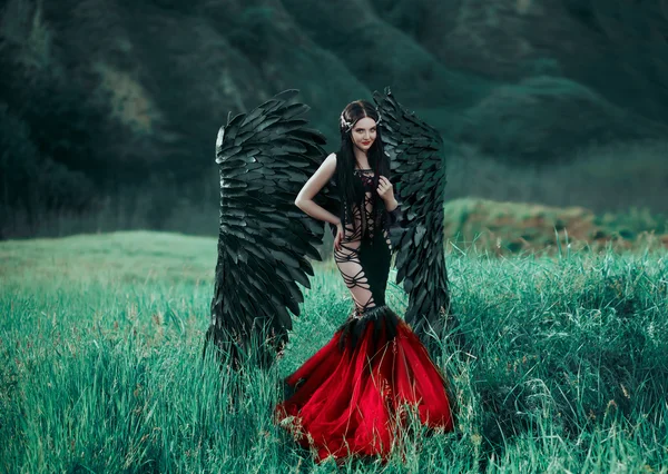 Black fallen angel — Stock Photo, Image